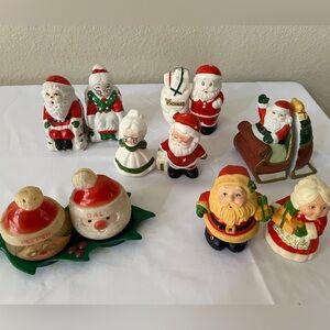 Set of 6 pairs of Santa Salt & Pepper Shakers